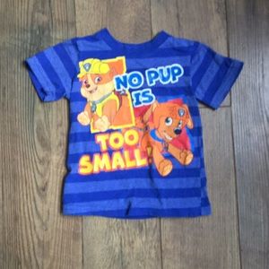 Boys blue striped paw patrol tee shirt size 2T